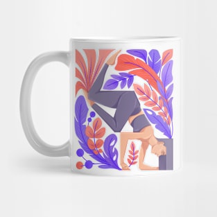 doodle botanical girl Mug